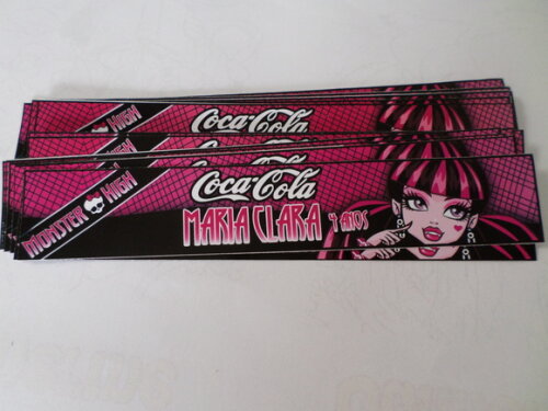 Rotulo Personalizado para Coca Cola Monster High