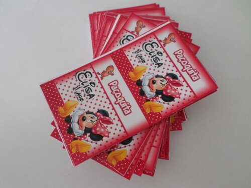 Rótulo Personalizado Para Paçoquinha Minnie