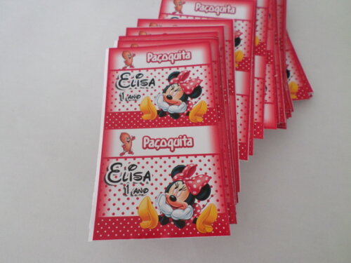 Rótulo Personalizado Para Paçoquinha Minnie