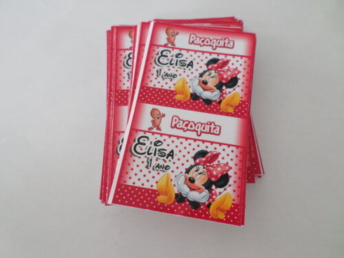 Rótulo Personalizado Para Paçoquinha Minnie