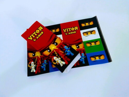 Rotulo Personalizado para Suco Ninjago