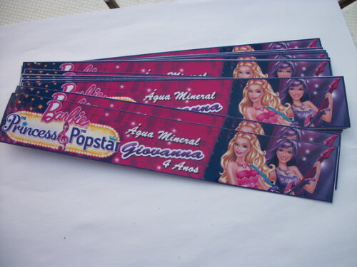 Rótulos para Agua Barbie Pop Star