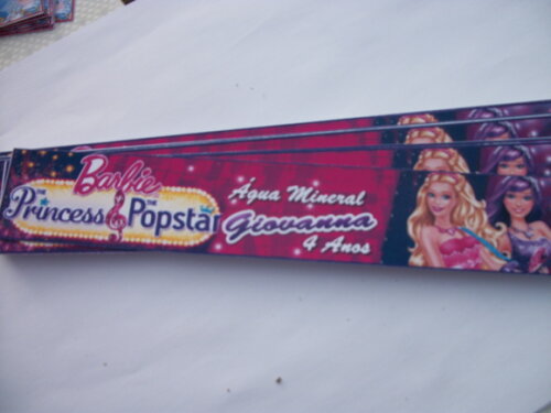 Rótulos para Agua Barbie Pop Star
