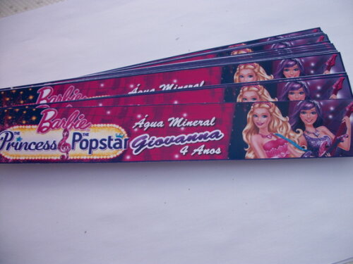 Rótulos para Agua Barbie Pop Star