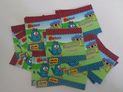 Rotulos para Baton galinha pintadinha