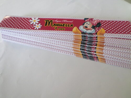 Rotulos Personalizados para Agua Minnie