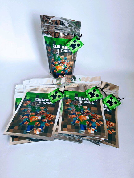 Saco Metalizado Minecraft,