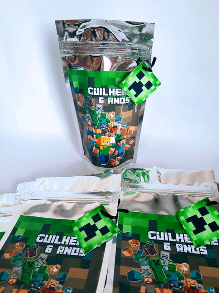 Saco Metalizado Minecraft,