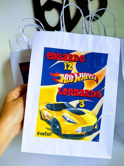 Sacola Personalizada Hot Weels