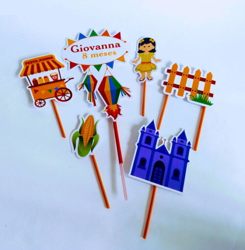 Topo de Bolo Personalizado Festa Junina