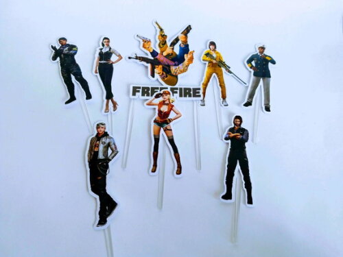 Topo de Bolo Personalizado Free Fire
