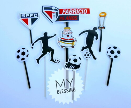 Topo de Bolo Personalizado Futebol