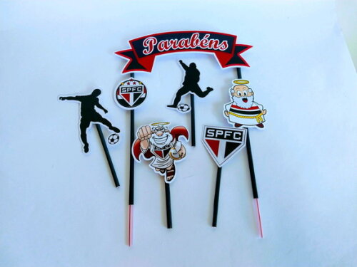Topo de Bolo Personalizado Futebol