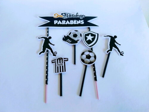 Topo de Bolo Personalizado Futebol