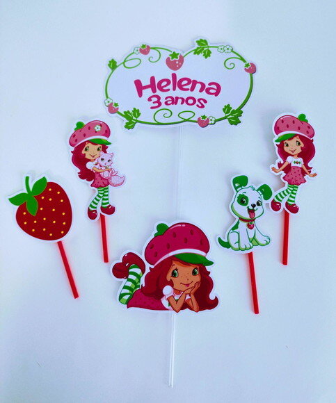 Topo de Bolo Personalizado Moranguinho