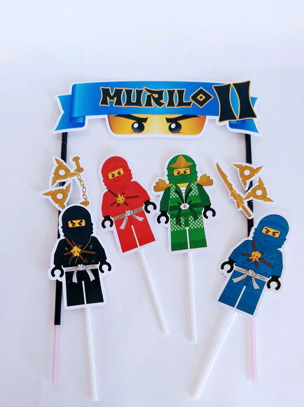 Topo de Bolo Personalizado Ninjago