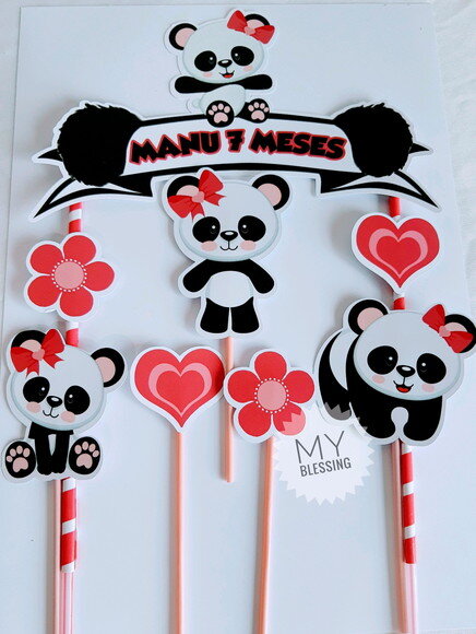 Topo de Bolo Personalizado Pandinha