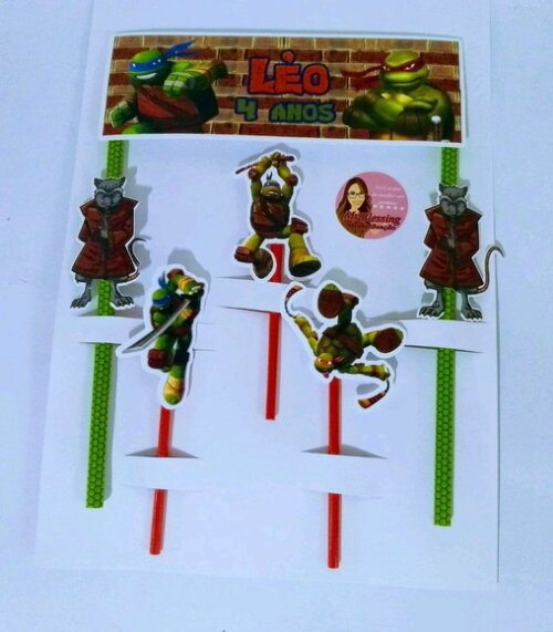 Topo de Bolo Tartarugas Ninjas