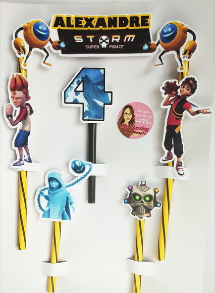 Topo de Bolo Zak Storm