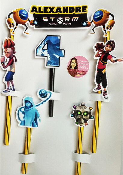 Topo de Bolo Zak Storm