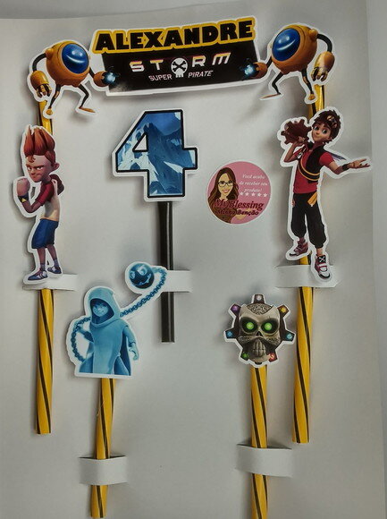 Topo de Bolo Zak Storm
