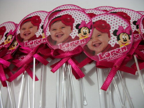 Toppers Cupcakes Personalizados Minie