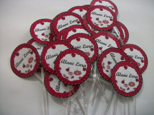Toppers Personalizados joaninha