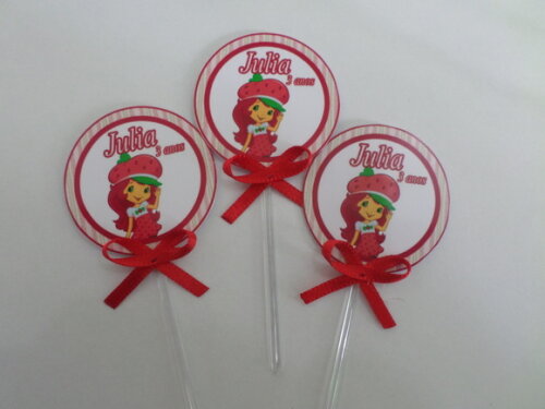Toppers personalizados morangunho