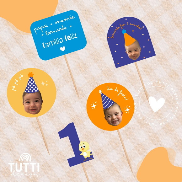Kit Toppers para Docinhos