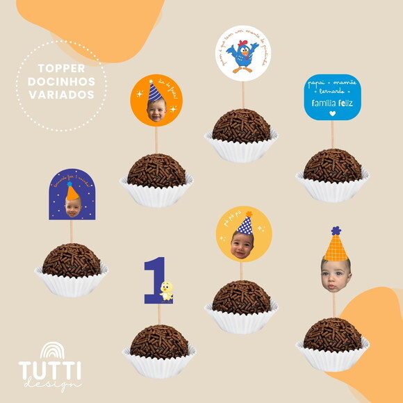 Kit Toppers para Docinhos