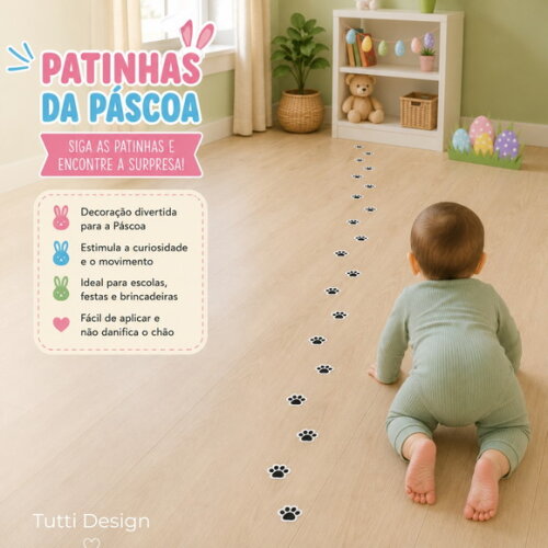 Kit com 30 Patinhas de Coelho - Páscoa