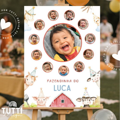 Placa Fazendinha - 1 Aninho