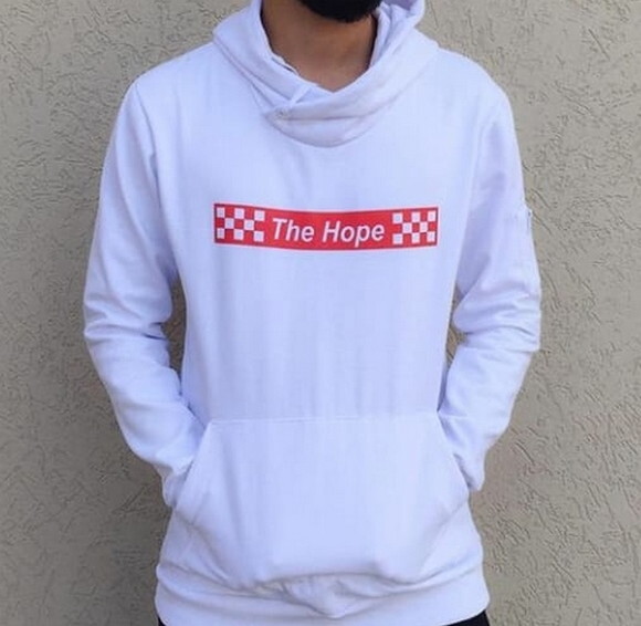 Blusa Moletom Canguru Branco Personalizado