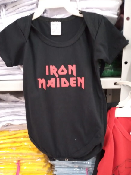 Body bebe infantil Preto da banda Iron Maiden