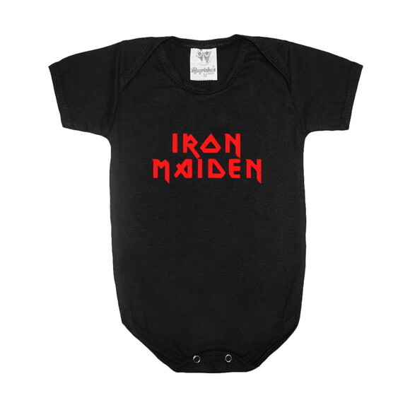 Body bebe infantil Preto da banda Iron Maiden