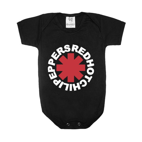 Body bebe infantil Preto da banda Red Hot Chili Peppers Rock