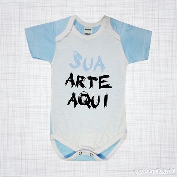 Body Infantil Bebe Branco Costas Coloridas Personalizado