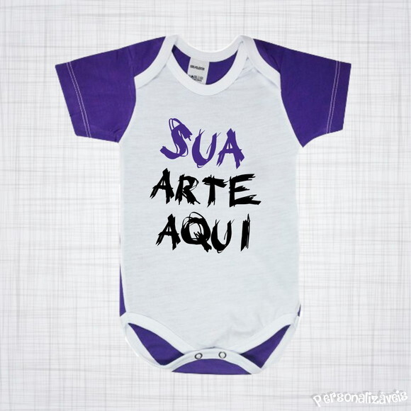 Body Infantil Bebe Branco Costas Coloridas Personalizado