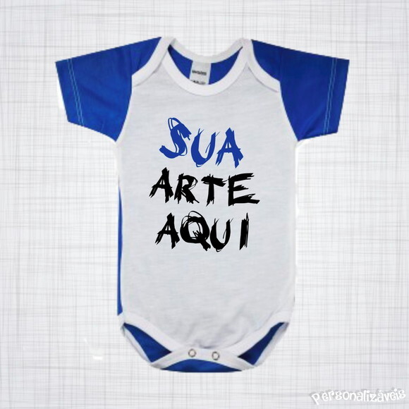Body Infantil Bebe Branco Costas Coloridas Personalizado