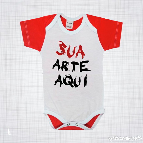 Body Infantil Bebe Branco Costas Coloridas Personalizado