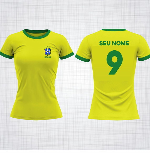Camiseta Babylook Seleção Copa do Mundo Personalizada