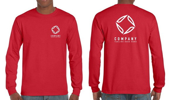 Camiseta Manga Longa Branca ou Colorida Personalizada