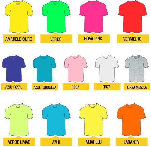 Camiseta Masculina Poliester Colorida Personalizada