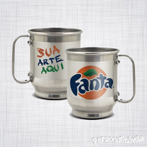 Caneca Aluminio personalizada 400 ml