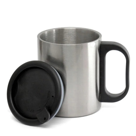 Caneca Inox Alça e Tampa Plástico Personalizada 300 ml
