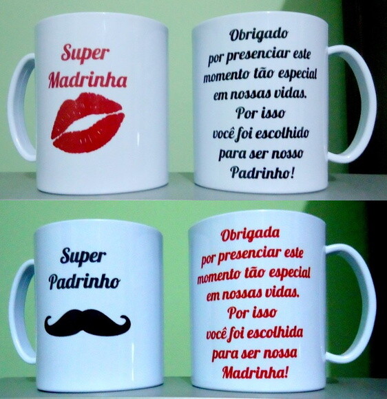 Caneca Plastico Polimero Branca Personalizada 300 Ml