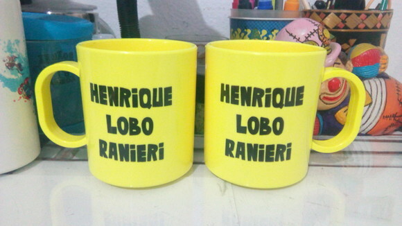 Caneca Plastico Polimero Colorida Personalizada