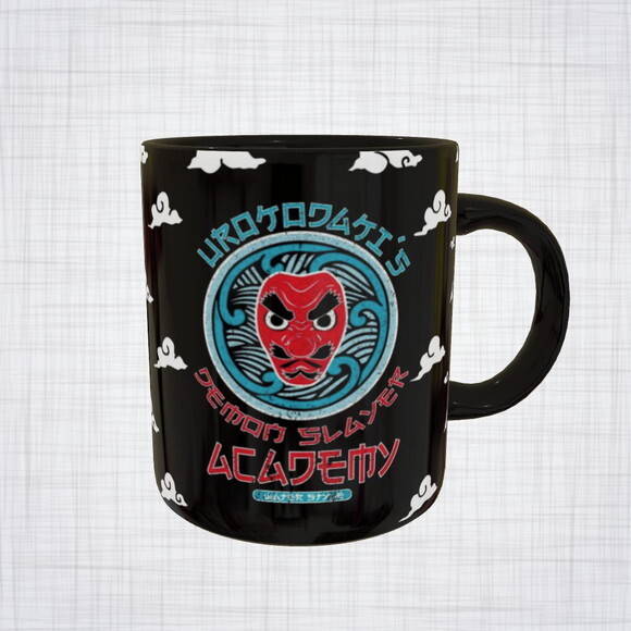 Caneca Porcela Sakonji Urokoda Demon Slayer Kimetsu no Yaiba