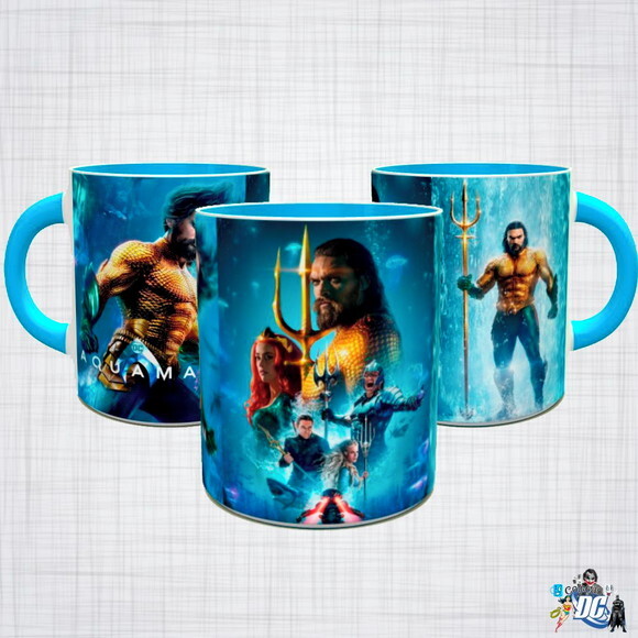 Caneca Porcelana AQUAMAN filme DC