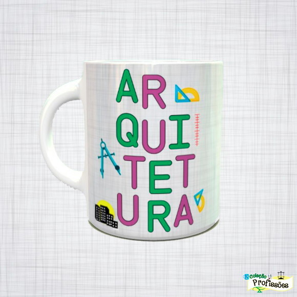 Caneca Porcelana Arquitetura
